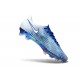 Nike Crampons Zoom Mercurial Vapor XVII Elite FG Bleu Blanc Argent