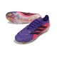 Chaussures Adidas Predator Elite L FG Violet Rose Noir