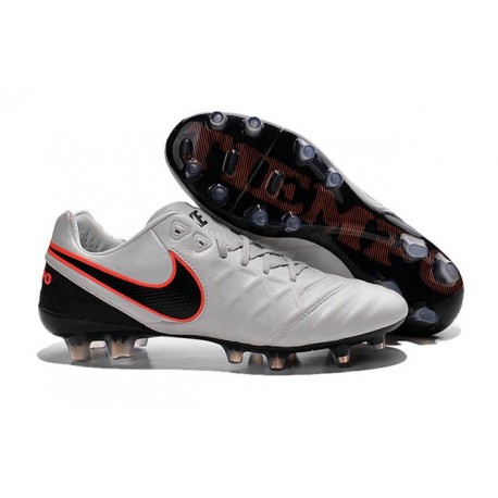 Chaussures Nike Tiempo Legend 6 FG Pas Cher Blanc Noir Orange