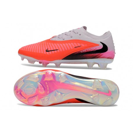 Crampons Nike Phantom 6 Elite Low FG Orange Vif Gris Pâle