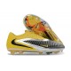 Crampons Nike Phantom 6 Elite Low FG Noir Jaune Argent