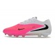 Crampons Nike Phantom 6 Elite Low FG Rose Blanc Noir