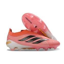 Crampons Adidas Predator Elite Laceless FG Rose Noir