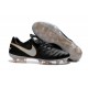 Nike 2016 Chaussures Nike Tiempo Legend VI FG Noir Blanc Or