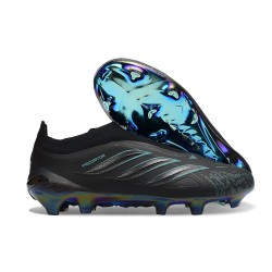 Crampons Adidas Predator Elite Laceless FG Noir Bleu