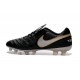 Nike 2016 Chaussures Nike Tiempo Legend VI FG Noir Blanc Or