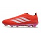 Crampons Adidas Predator Elite Laceless FG Rouge Blanc