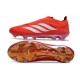 Crampons Adidas Predator Elite Laceless FG Rouge Blanc