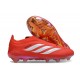 Crampons Adidas Predator Elite Laceless FG Rouge Blanc