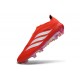 Crampons Adidas Predator Elite Laceless FG Rouge Blanc