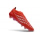 Crampons Adidas Predator Elite Laceless FG Rouge Blanc