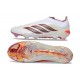 Crampons Adidas Predator Elite Laceless FG Blanc Rouge