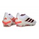 Crampons Adidas Predator Elite Laceless FG Blanc Rouge