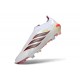 Crampons Adidas Predator Elite Laceless FG Blanc Rouge