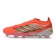 Crampons Adidas Predator Elite Laceless FG Solar Turbo Thermal Chrome Noir