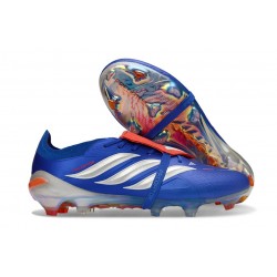 Chaussure de Foot Adidas Predator FT Elite FG Bleu Argent Rouge
