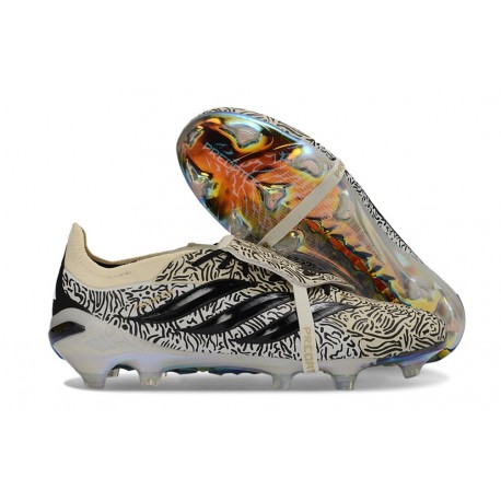Chaussure de Foot Adidas Predator FT Elite FG Beige Noir