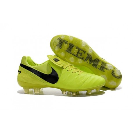 Nike 2016 Chaussures Nike Tiempo Legend VI FG Volt Noir