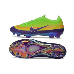Crampons Nike Zoom Mercurial Vapor XVII Elite FG Vert Jaune Violet