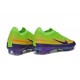 Crampons Nike Zoom Mercurial Vapor XVII Elite FG Vert Jaune Violet