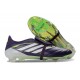 Chaussure de Foot Adidas Predator FT Elite FG Noir Blanc Vert