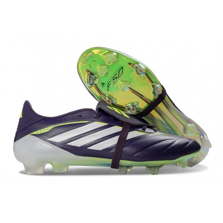 Chaussure de Foot Adidas Predator FT Elite FG Noir Blanc Vert