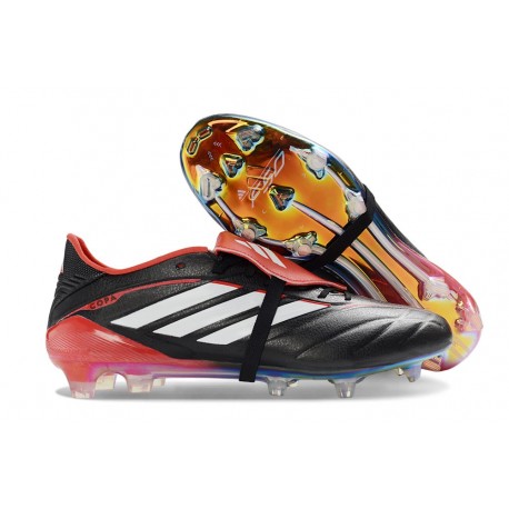 Chaussure de Foot Adidas Predator FT Elite FG Noir Blanc Rouge