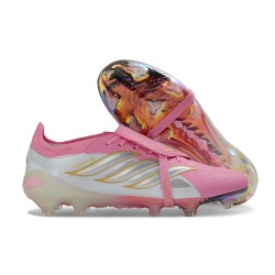 Chaussure de Foot Adidas Predator FT Elite FG Rose Blanc