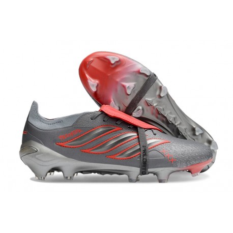 Chaussure de Foot Adidas Predator FT Elite FG Gris Rouge