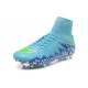 2016 Crampons Nike HyperVenom Phantom II FG Football Bleu Vert Blanc