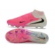 Crampons de Football Nike Phantom 6 Elite High FG Rose Blanc