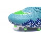 2016 Crampons Nike HyperVenom Phantom II FG Football Bleu Vert Blanc