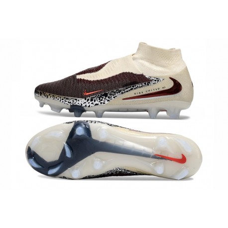 Nike Phantom 6 Elite High FG Bordeaux Crush Rouge Univ Fossile 