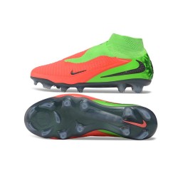 Crampons de Football Nike Phantom 6 Elite High FG Hot Punch Noir Vert Strike