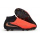 Crampons de Football Nike Phantom 6 Elite High FG Brt Rouge foncé Dégradé Noir