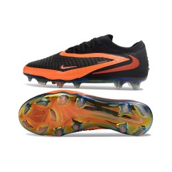 Chaussures de Football Nike Phantom 6 Elite Low FG Noir Brt Rouge foncé