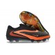 Chaussures de Football Nike Phantom 6 Elite Low FG Noir Brt Rouge foncé