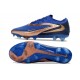 Crampons Nike Phantom 6 Elite Low FG Bleu Marine Cuivre Métallique
