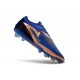Crampons Nike Phantom 6 Elite Low FG Bleu Marine Cuivre Métallique