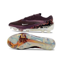 Nike Phantom 6 Elite Low FG Bordeaux Crush Rouge Univ Fossile 