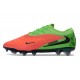Chaussures de Football Nike Phantom 6 Elite Low FG Rouge Vert