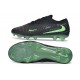 Chaussures de Football Nike Phantom 6 Elite Low FG Noir Vert Illusion