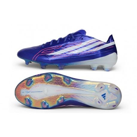 Chaussure Neuf NOUVEAU adidas F50 Hyperfast Elite FG Violet Blanc