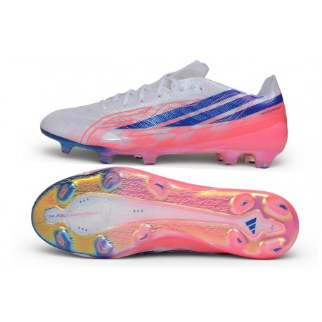Chaussure Neuf NOUVEAU adidas F50 Hyperfast Elite FG Blanc Violet Rose