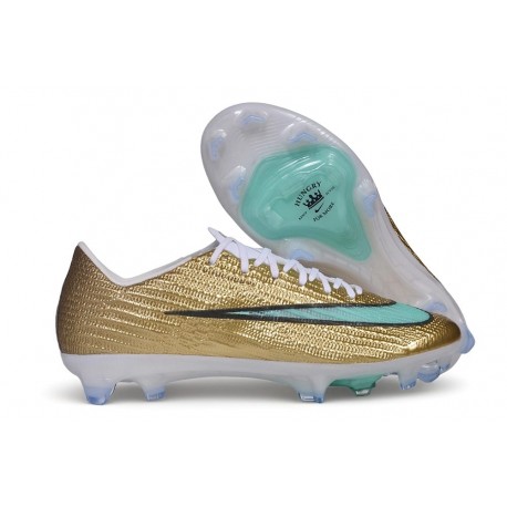 Crampons de Football Nike Mercurial Superfly 11 Elite FG Mtlc Or Vert luminescent