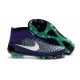 Nouvelle Crampons Nike Magista Obra FG Hommes Vert Violet Noir Blanc