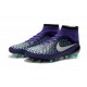 Nouvelle Crampons Nike Magista Obra FG Hommes Vert Violet Noir Blanc