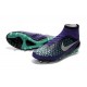 Nouvelle Crampons Nike Magista Obra FG Hommes Vert Violet Noir Blanc