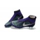 Nouvelle Crampons Nike Magista Obra FG Hommes Vert Violet Noir Blanc