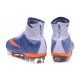 Nouveau Chaussures de Football Nike Mercurial Superfly 4 FG Bleu Orange Blanc